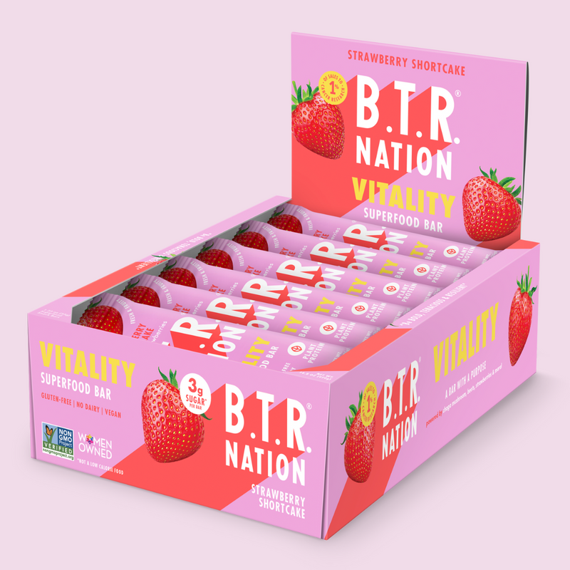 Strawberry Shortcake Superfood Bar (12 Count ) 🍓🍰 by B.T.R. Bar
