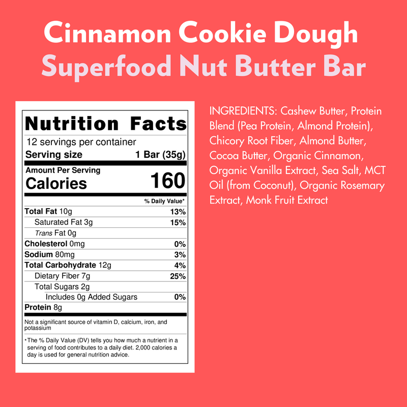 Cinnamon Cookie Dough ENERGY (12 Count) 🍪 by B.T.R. Bar