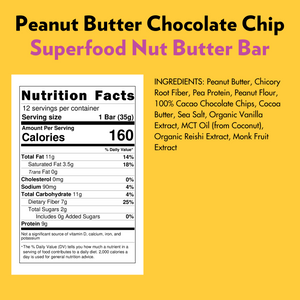 Peanut Butter Chocolate Chip Sampler (4 Count) by B.T.R. Bar