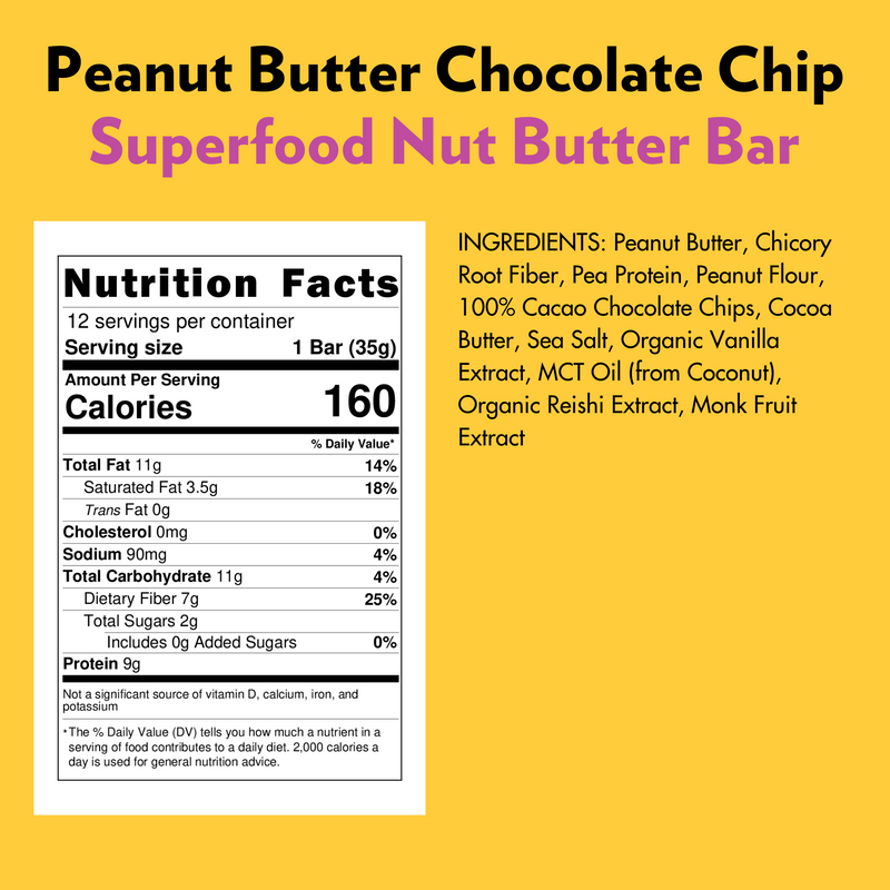 Peanut Butter Chocolate Chip Sampler (4 Count) by B.T.R. Bar