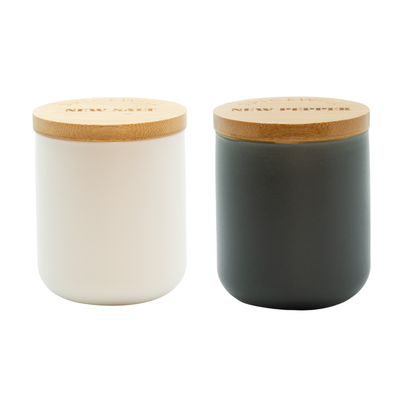 Spicewell - Product - New Salt And New Pepper Ceramic Pinch Pots Duo