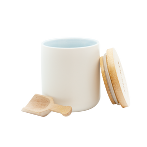 Spicewell - Product - New Salt Ceramic Pinch Pot With Bamboo Scoop