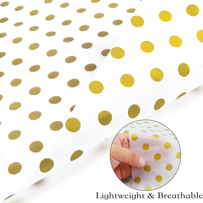 Spicewell Gold/White Mini Dots Tissue Paper 20 X 30