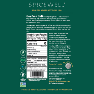 Spicewell - Product - Sea Salt Pouch - Fair-Trade Hand Harvested Superfood Seasoning - Back