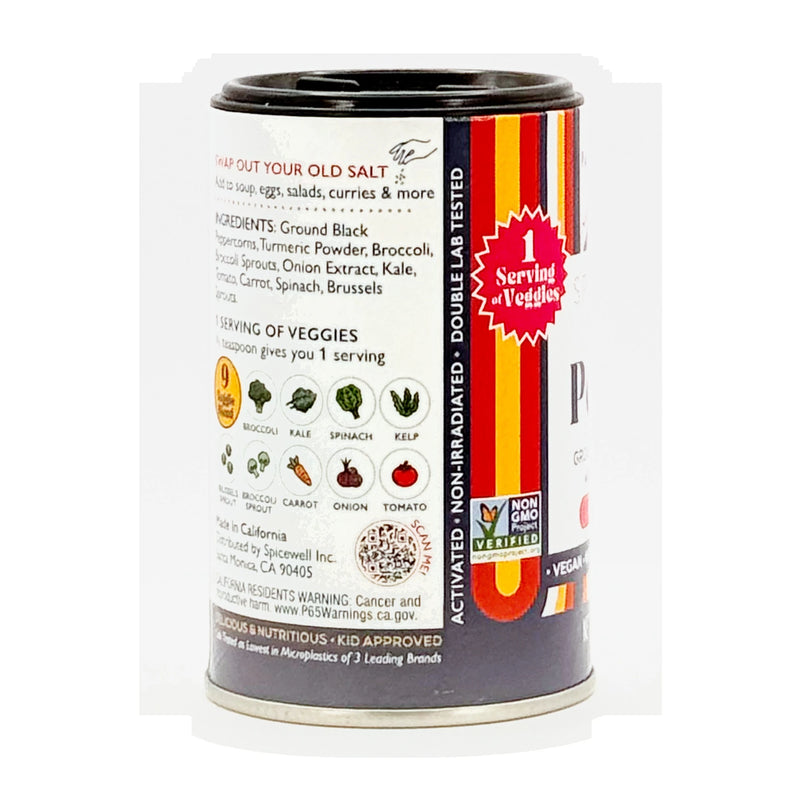 New Pepper Mini Shaker, ingredients panel