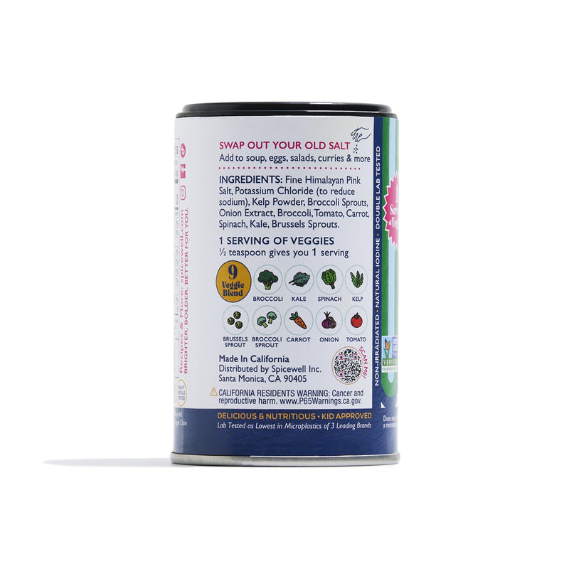 New Salt Mini Shaker, ingredients panel