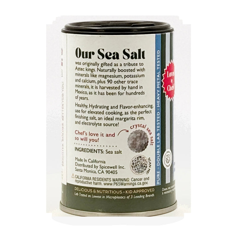 Sea Salt Mini Shaker, ingredients panel
