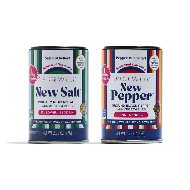 New Salt and New Pepper Mini Shakers together