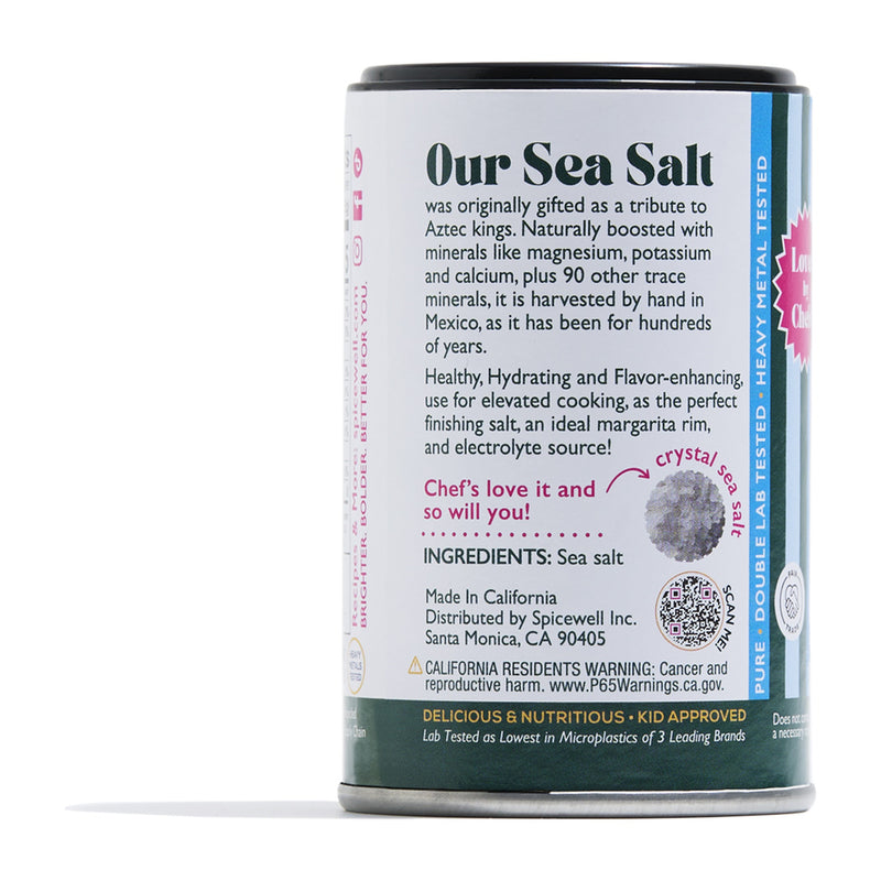 Sea Salt Mini Shaker, ingredients panel