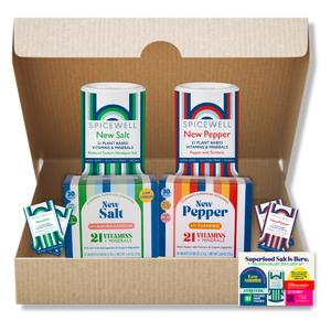 Spicewell - Product - Home And Away Gift Set New Salt And New Pepper Shaker 30 On-The-Go Individual Serving Sachets