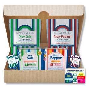 Spicewell - Product - Discovery Kit - New Salt And New Pepper Pouch 30 On-The-Go Individual Serving Sachets With Postcard