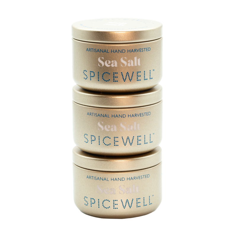 Spicewell - Product - Pocket Sea Salt - Anniversary - Limited Edition Fair Trade - Single-Origin - Hand-Harvested - Lifestyle Stack